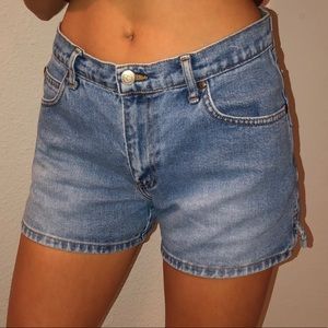 Denim short shorts